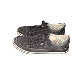 Taos Graphite Gray Moc Star Canvas Arch Support Lace Up Casual Sneakers Size 8